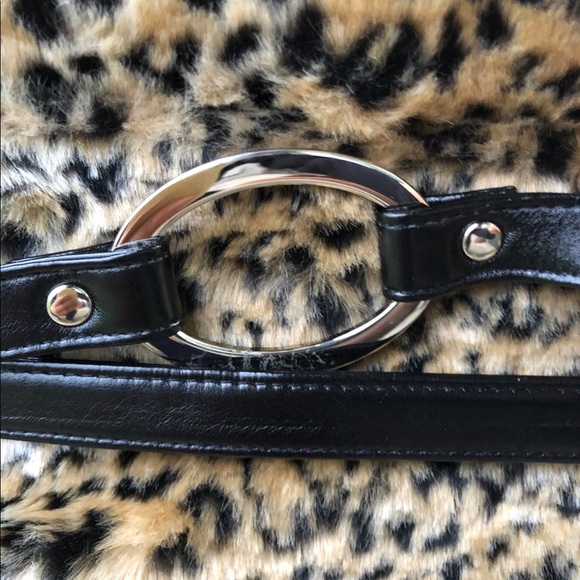 Vintage Cheetah Print faux fur shoulder bag - Picture 5 of 6